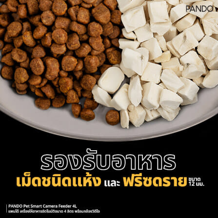 เครื่องให้อาหารอัตโนมัติ PANDO ขนาด 4 ลิตร (พร้อมกล้องวิดีโอ)_5